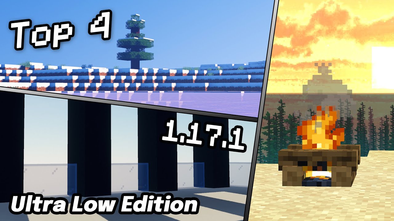 Top 4 Ultra Low End Shaders For Any PC - Minecraft Java Edition (1.17.1) - 2021