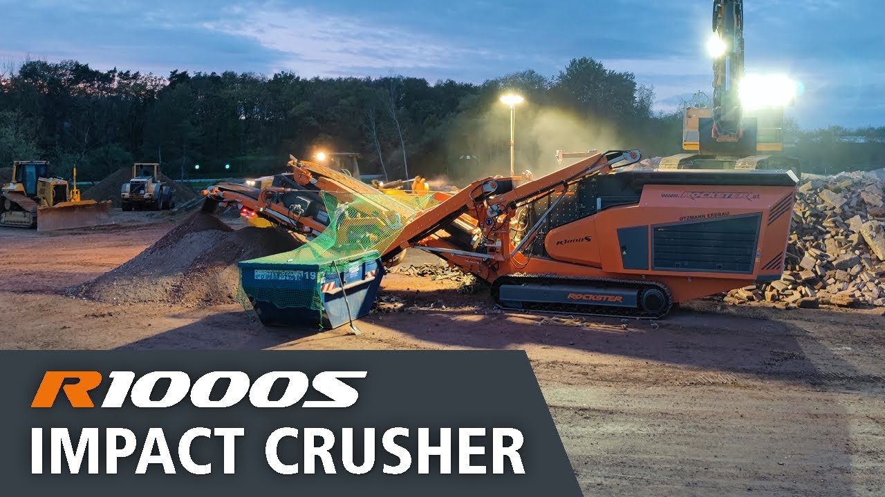 R1000S Track-mounted Impact Crusher recycling demolition debris / Raupenmobiler Prallbrecher