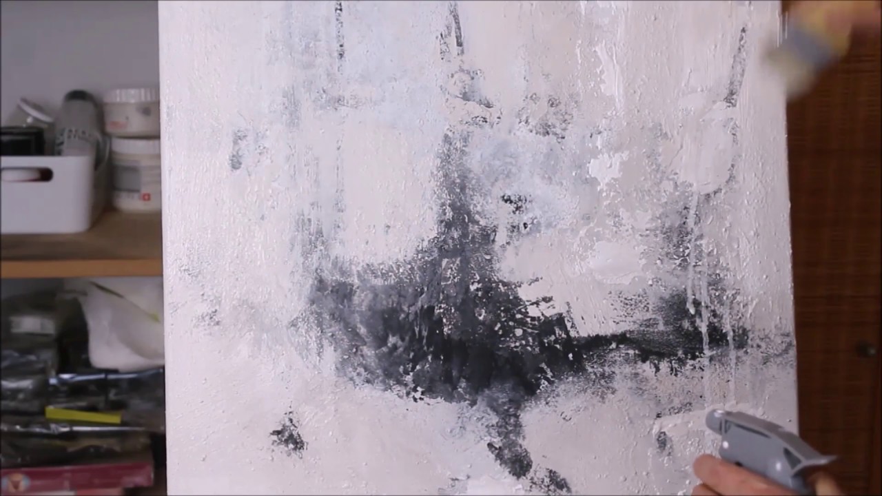 An easy way to start an abstract painting - Acrylmalen