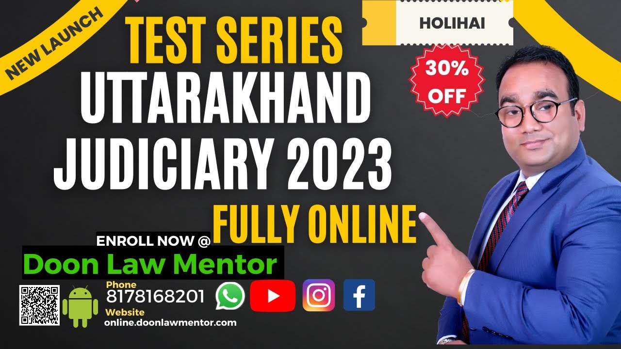 Uttarakhand Judiciary 2023 Vacancy Out || Test Series Launched For UKPCSJ 2023 Pre Exam