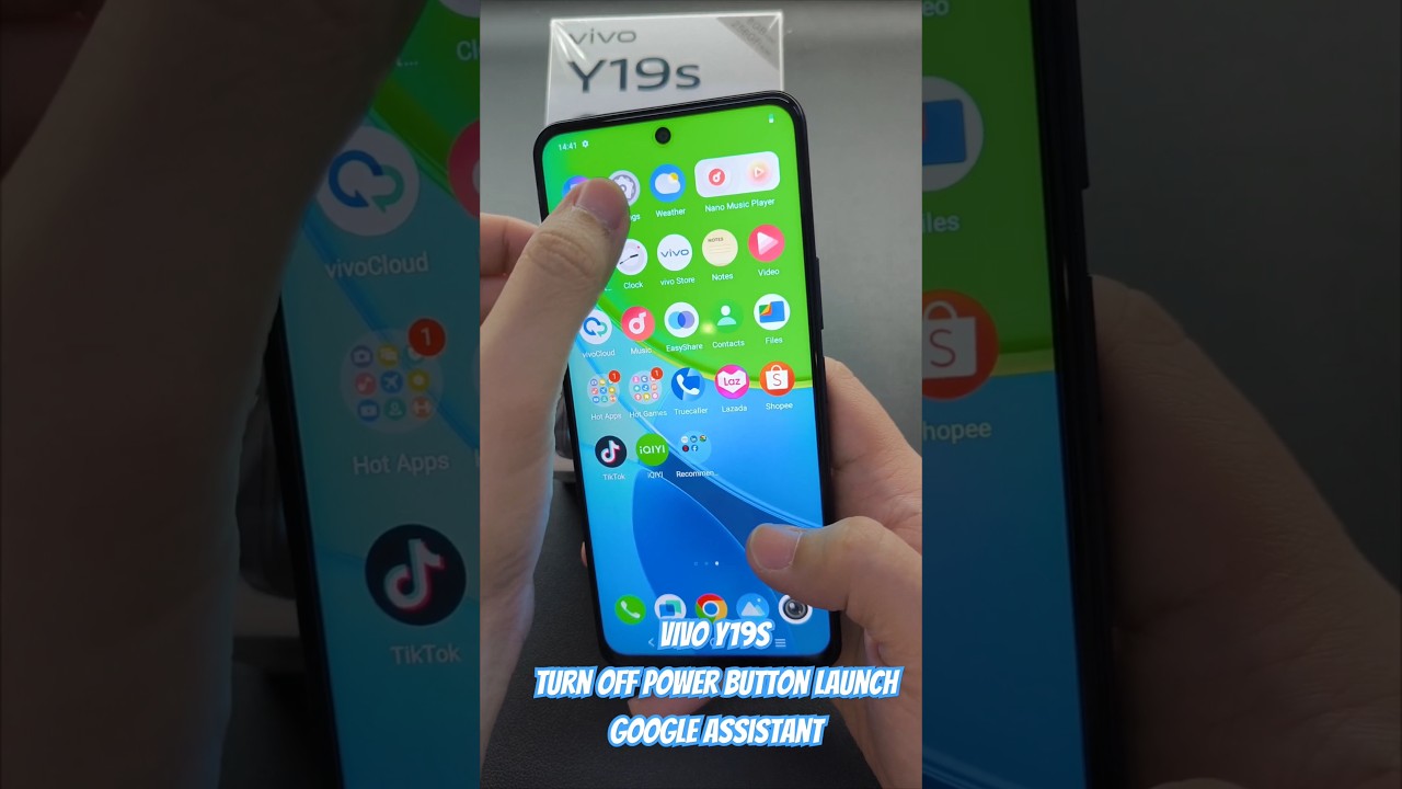 VIVO Y19s Turn off Power Button Launch Google Assistant
