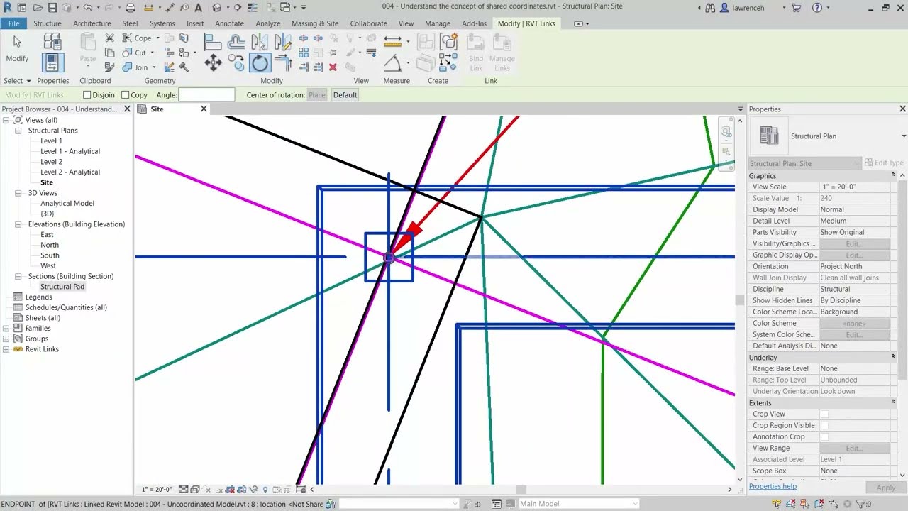 Create a site file and understand shared coordinates - Revit for Structural Engineering & Design