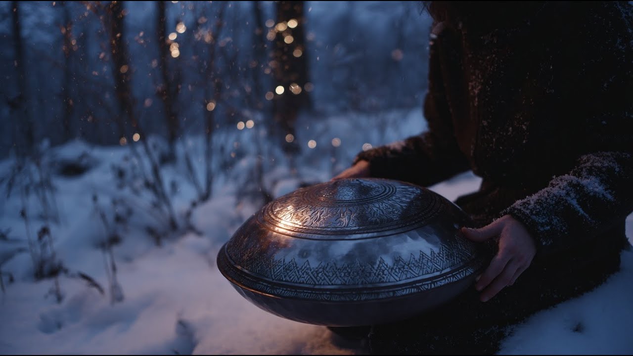 Deep Relax Music - Handpan in Snow Mountain Live