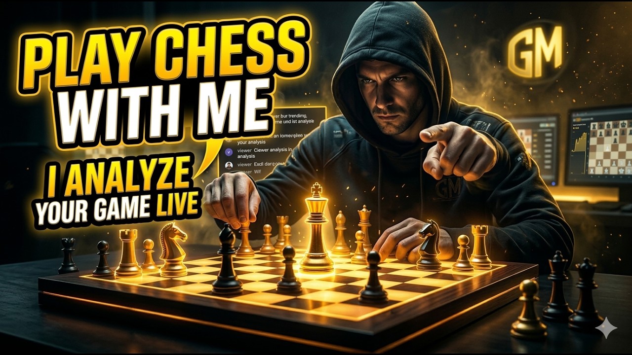 “Play Chess With Me | I Analyze Your Game Live” | The Masked Gambit ♟️ LIVE on 