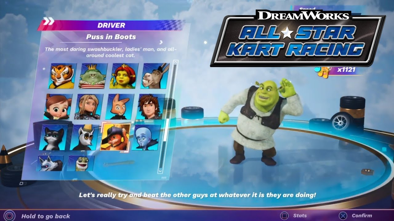 DreamWorks All-Star Kart Racing | Все персонажи с линиями выбора (издание Rally)
