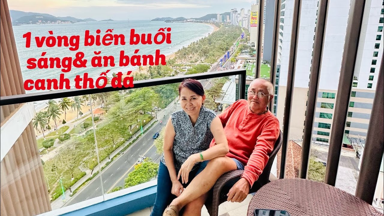 Cuộc sống VK tại nha trang- 1 vòng đường biển buổi sáng & ăn bánh canh thố đá