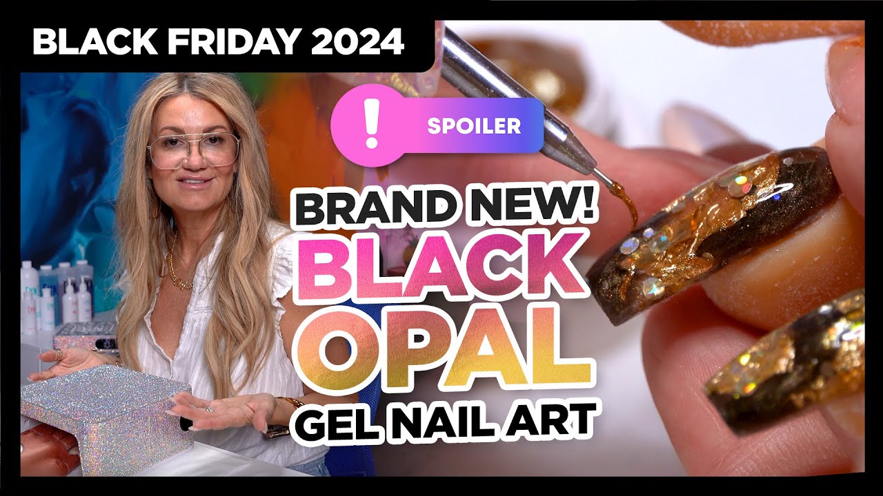 Black Friday 2024 | Melissa's Black Opal Gel & Confetti Party Nail Art Tutorial! *SPOILERS*