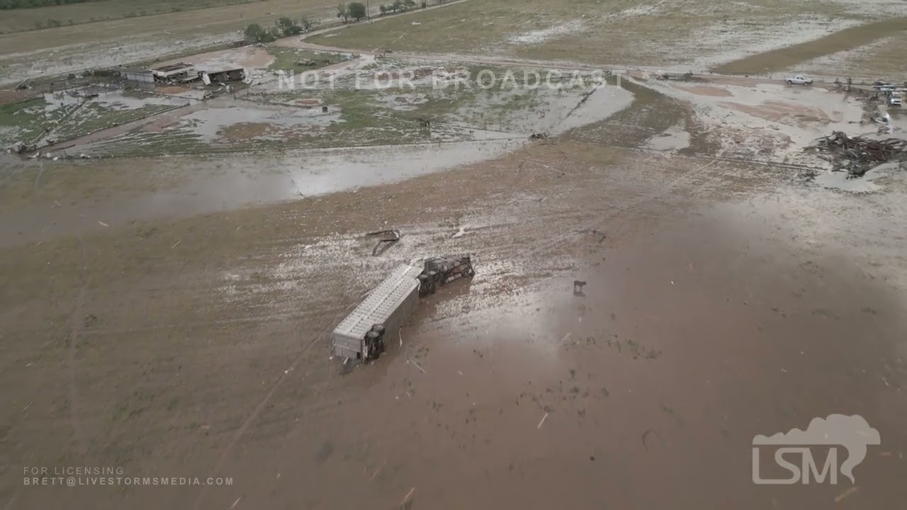 05-02-2024 Hawley, TX tornado damage drone footage