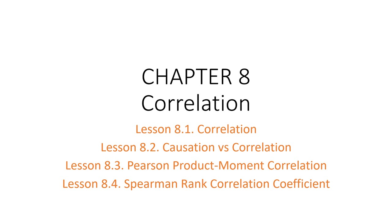 SWPPS 3 - Chapter 8 (Correlation)