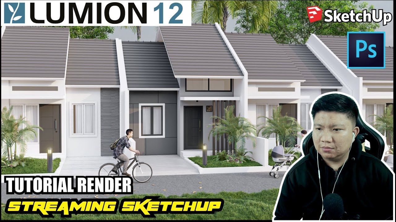 TUTORIAL RENDER EXTERIOR LUMION 12  #sketchupstreaming #LUMIONSTREAMING