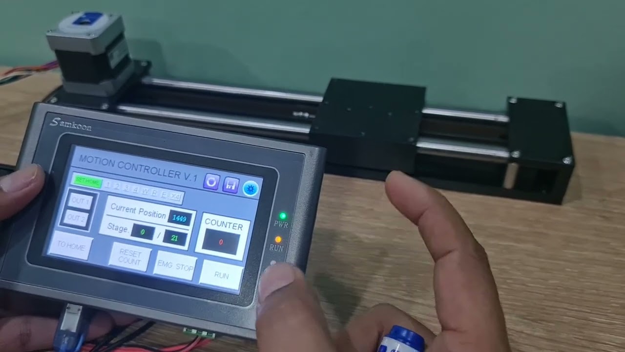 ควบคุม สเต็ปปิ้ง มอเตอร์ ด้วย HMI GC Series Samkoon