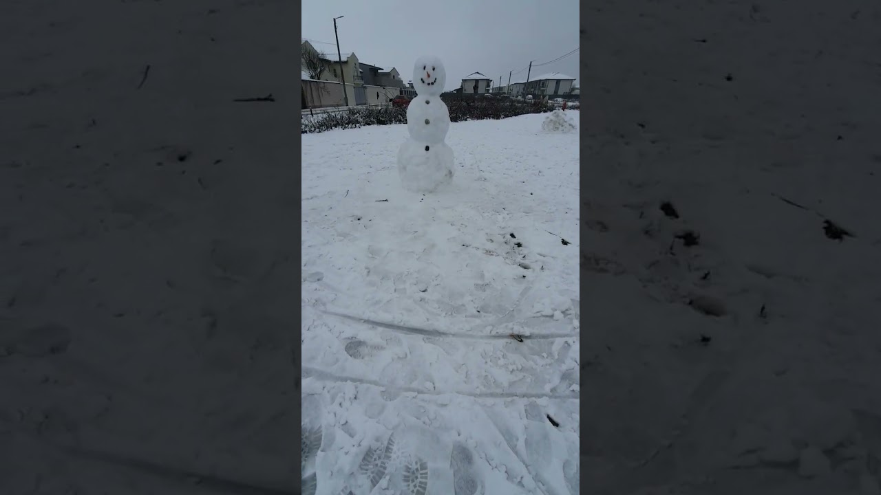 Primul om de zapada pe anul asta | The first snowman this year | #shorts