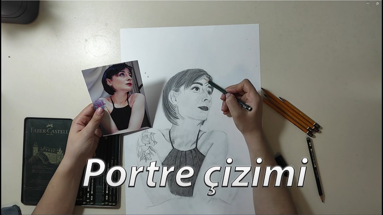 Çizim süreci, Kadın portresi #karakalem
