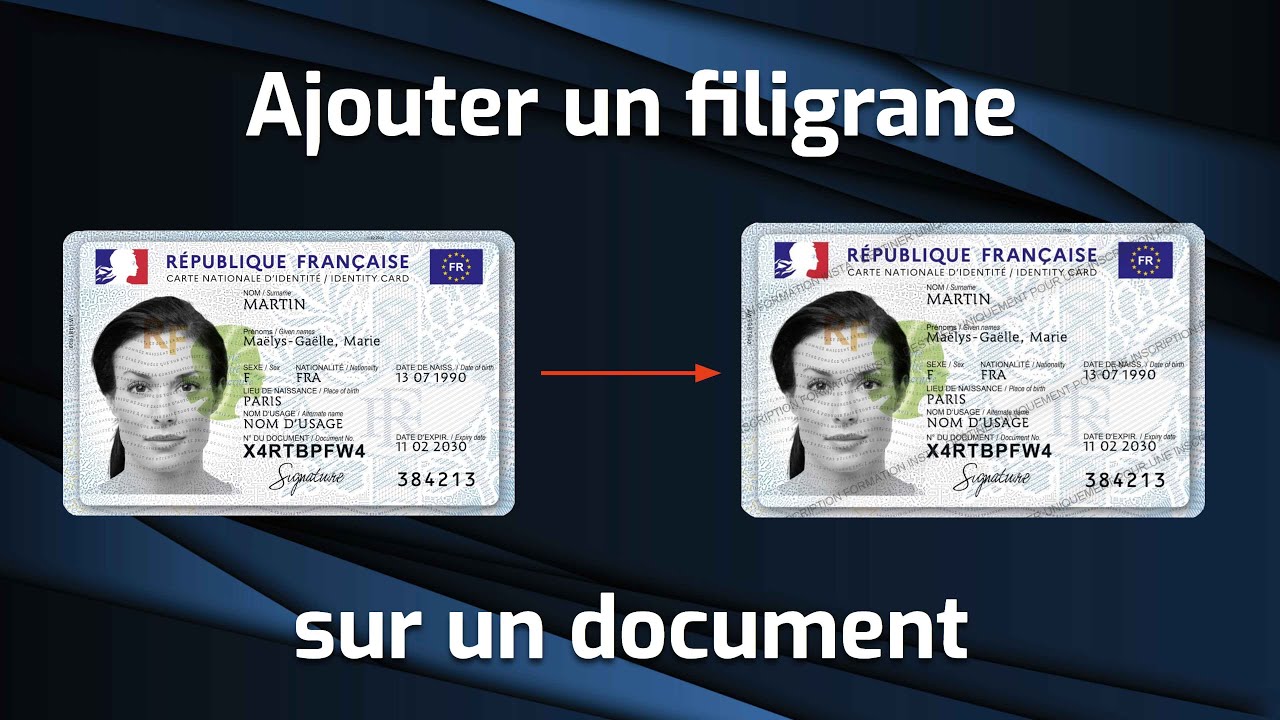 Ajouter un filigrane sur un document officiel