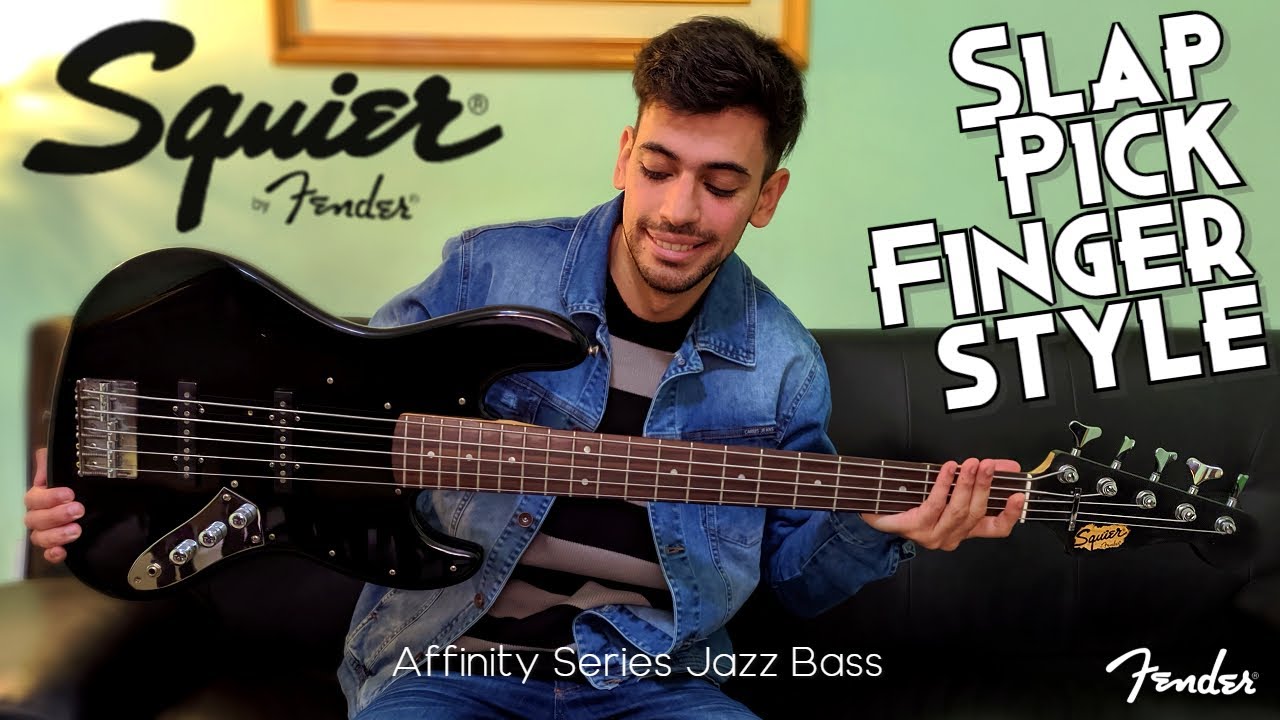 SQUIER Affinity Series Jazz Bass DEMO [Finger style - Pick - Slap]