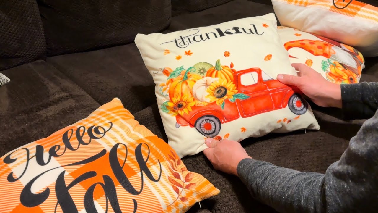 ASMR Fall Decorating 🍂 | Relaxing Thunderstorm & Cozy Organization