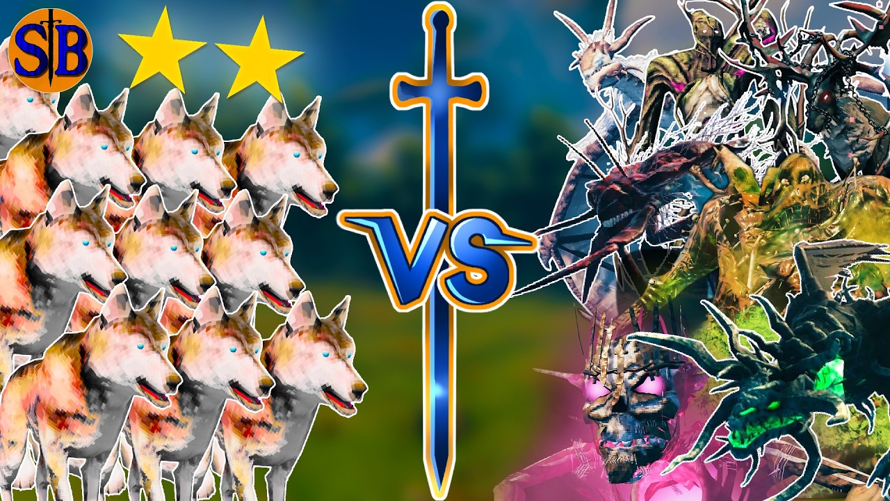 50 Two Stars Wolves vs Every Boss | Valheim Mob Battle