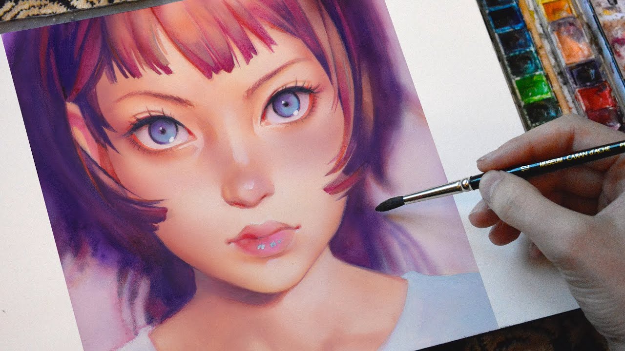 Цифровое искусство акварелью -  Gyoushi по Ilya Kuvshinov