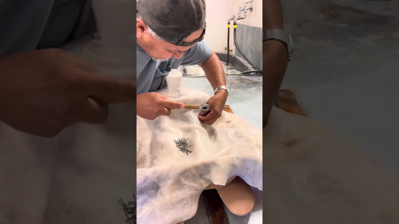 How to cover a saddle tree with rawhide video 1