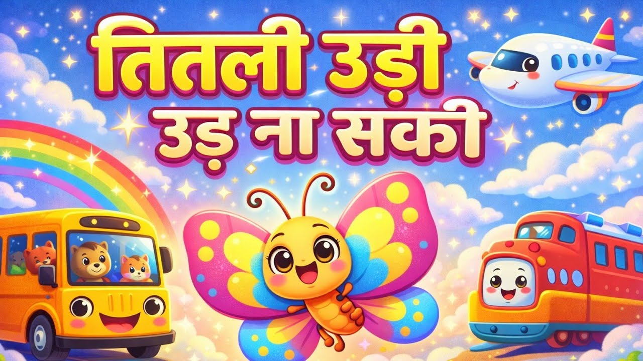 Titli udi ud Na Saki poem for kids#titliudiudnasaki#kidscartoon#cute#cartoon#poem#rhyme#video#trend