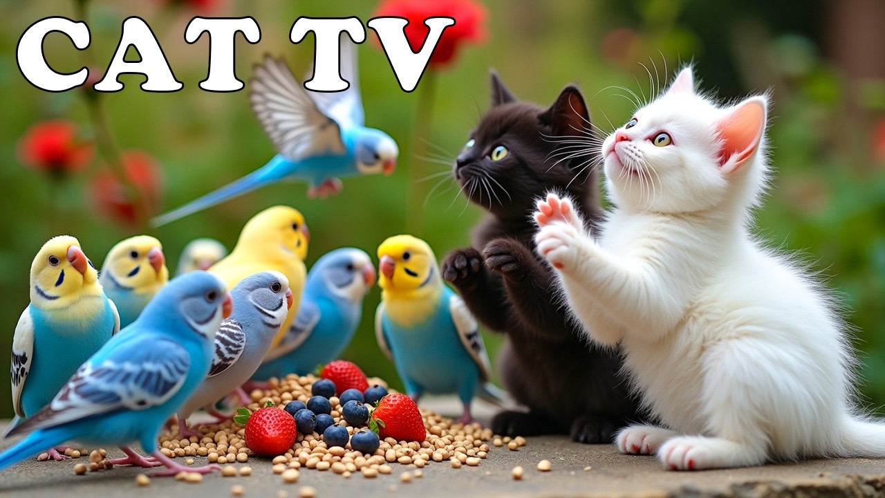Круглосуточное антистрессовое телевидение для кошек 😽 Озорные птички планируют маленький пикник 🐦...