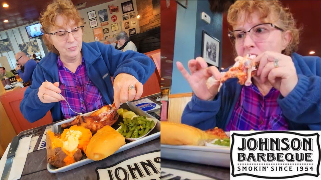 BBQ'ed Chicken vs Rib Combo🐖Johnson Barbeque Smokin' Since 1954