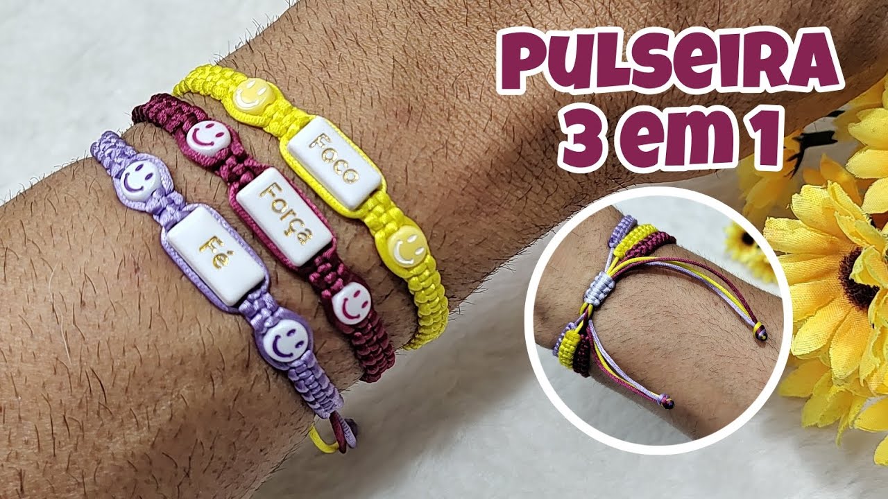 PULSEIRA EM MACRAMÊ 3 EM 1 | DIY | @CiceroAlencar