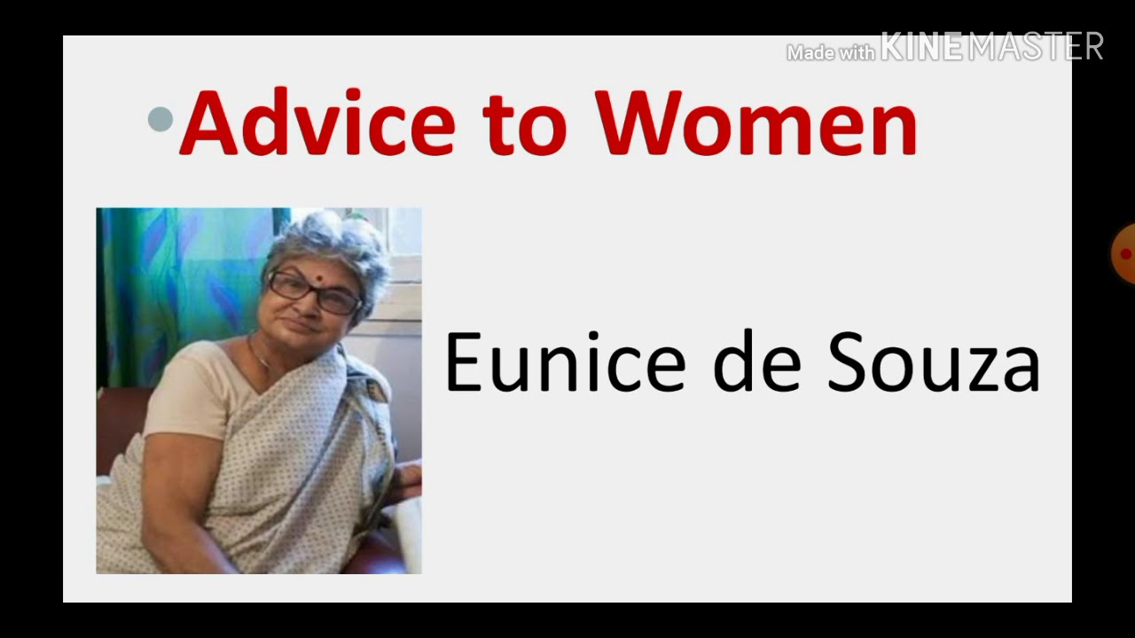 Advice to Women by Eunice De Souza line by line summary