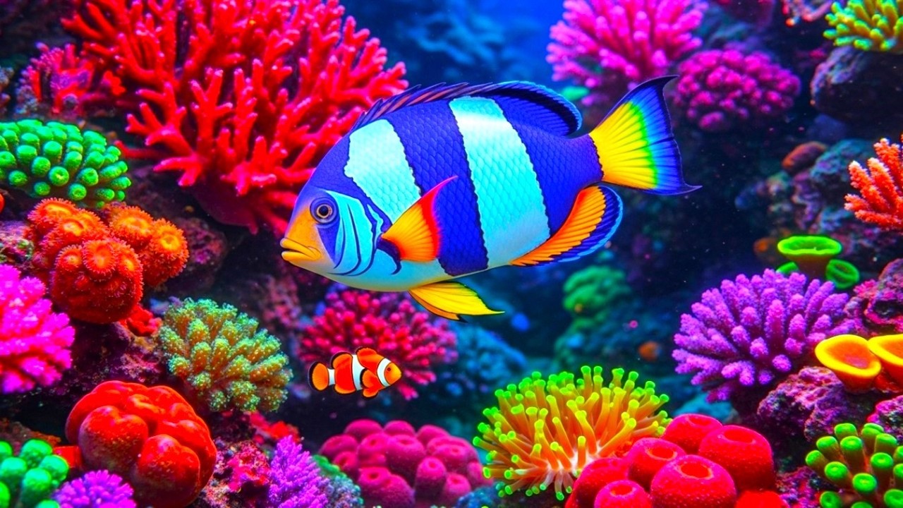 The Best 4K Aquarium - Dive Into The Mesmerizing Underwater Realm, Sea Jellyfish, Coral Reefs. #76