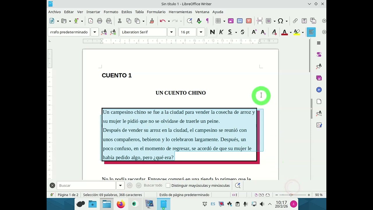 [semana 16 de febrero]  formato de párrafo
