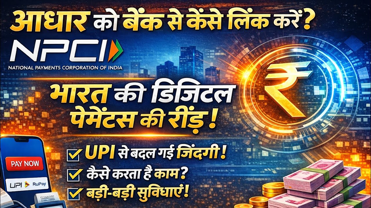 Aadhaar Ko Bank Se Link Kaise Kare 2026 | Ghar Baithe Aadhaar Seeding | NPCI Update