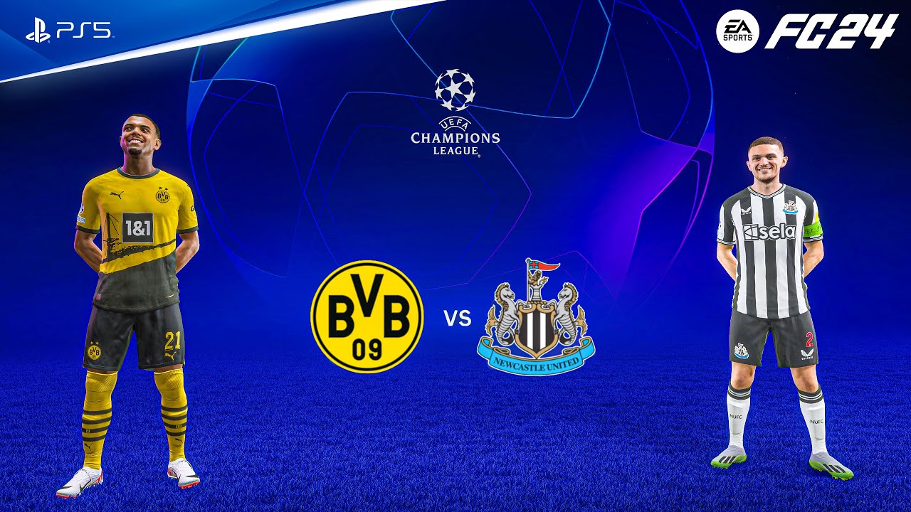 FC 24 - Borussia Dortmund vs Newcastle United - UCL 23/24 Gameplay | PS5™ [4K60]