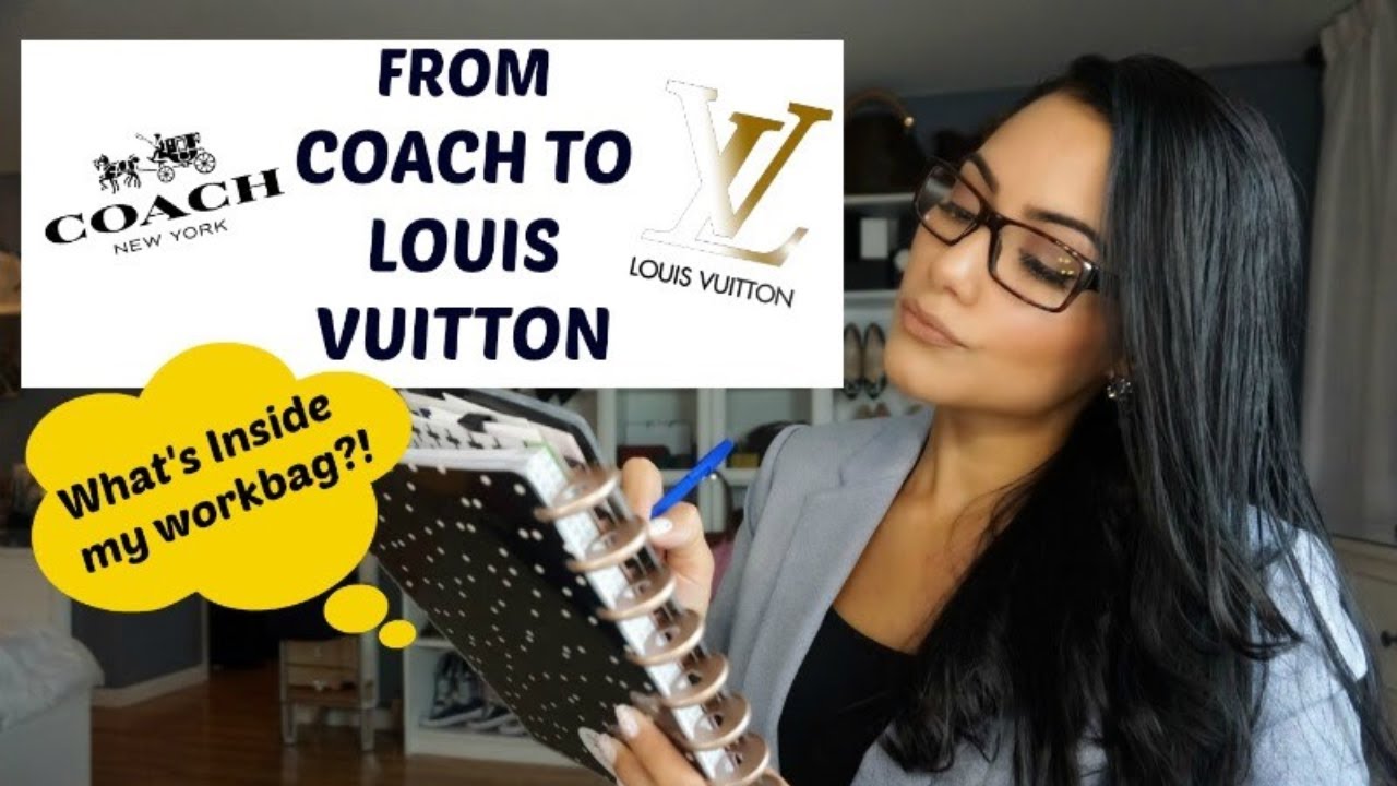 FROM COACH TO LOUIS VUITTON! WHAT'S INSIDE MY WORKBAG?