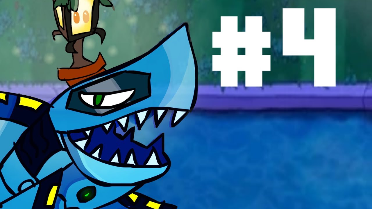 When NavaSharK plays Plants vs. Zombies [level 4-1 - 4-10]