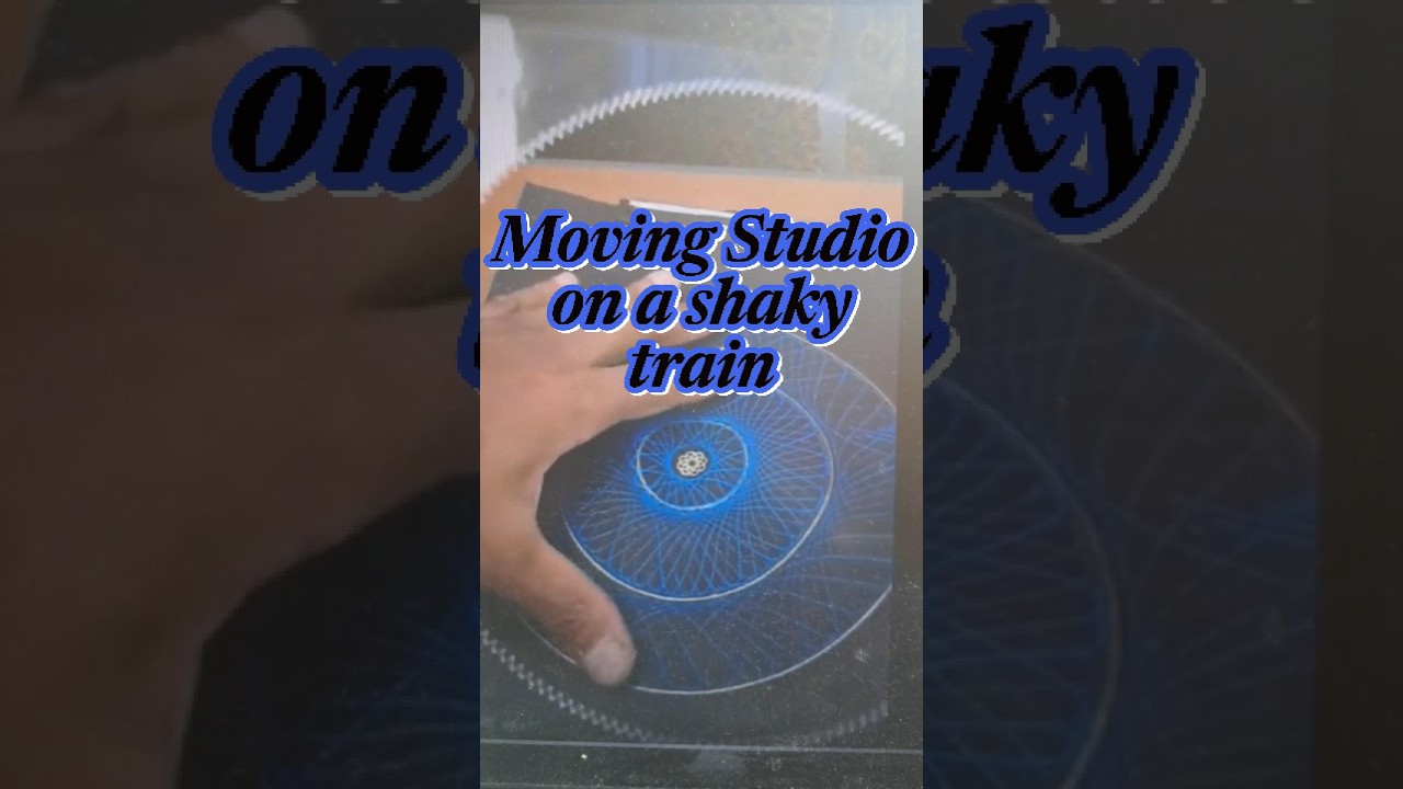 The Moving Studio Electric Blue Spirograph on a Train 16 Min Real-Time Highlight