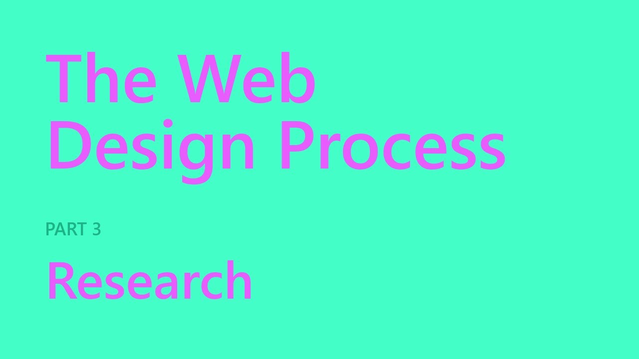 Research | The Web Design Process