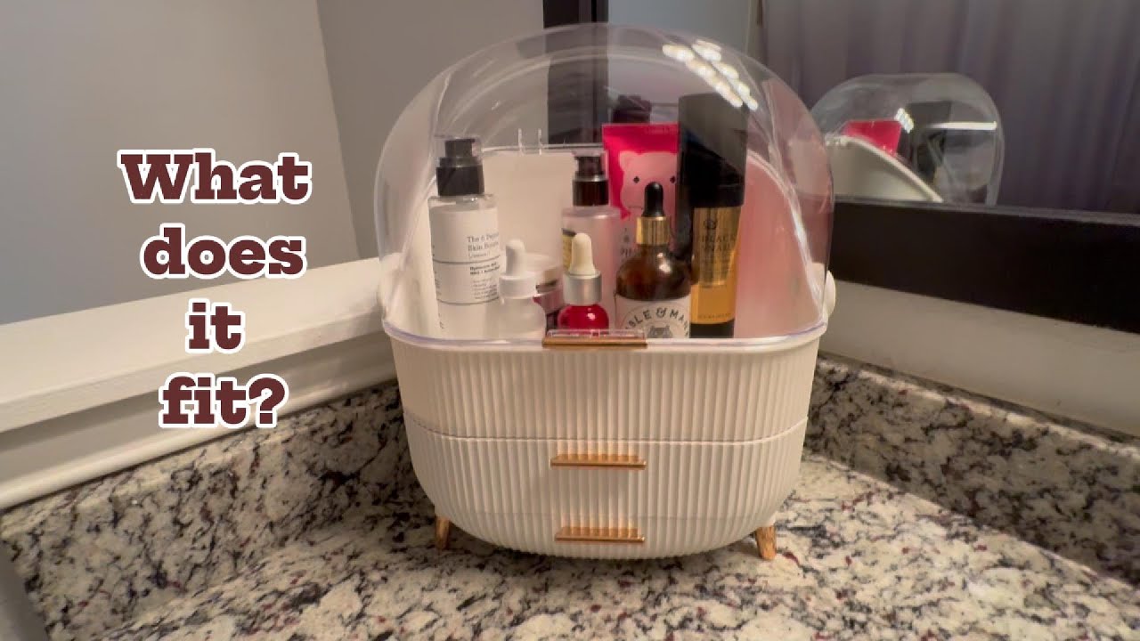 Beautiful Aesthetic makeup storage organizer for bathroom countertop or vanity REVIEW