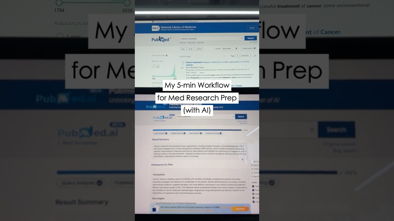 My 5-min workflow for med research prep (with AI) #pubmedai #PubMed #literaturereview #medical