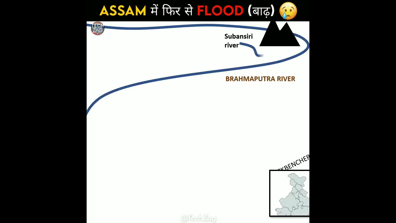 Assam में फिर से Flood😔 Why Flood Occurs in Assam ?| Flood in Assam | #flood #assam #shorts #ytshort