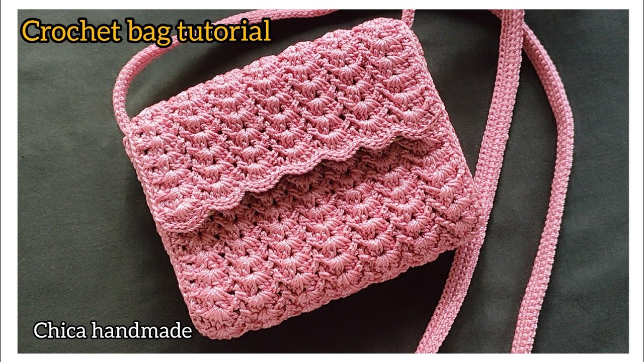 crochet bag tutorial // tutorial tas rajut mini sling bag