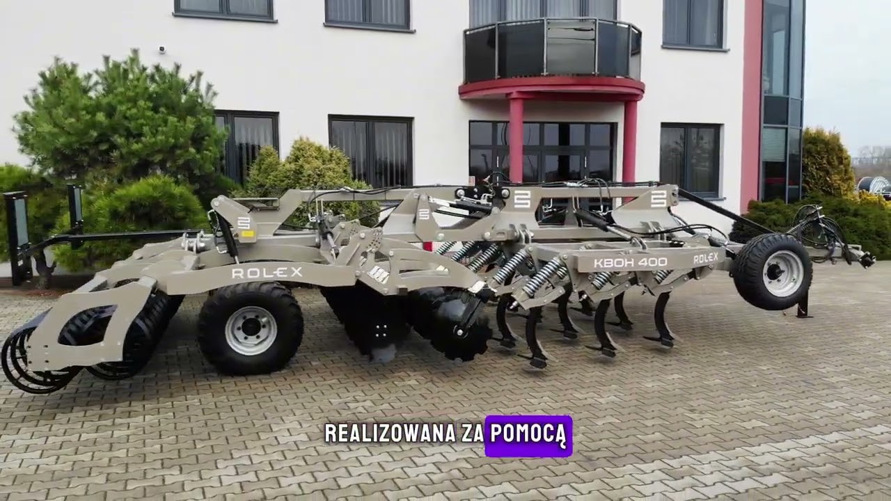 Kultywator bezorkowy 4m ROLEX hydraulicznie składany wał tandem