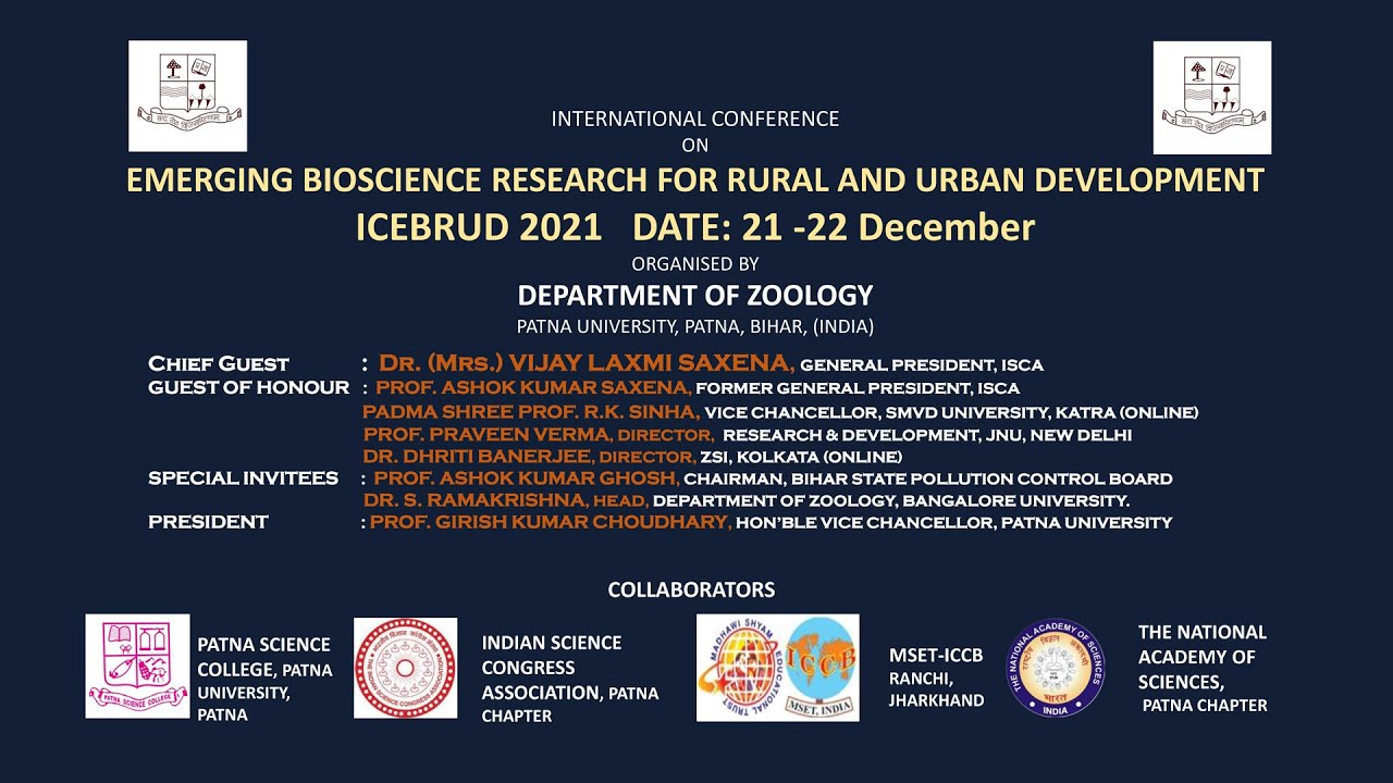 DEPARTMENT OF ZOOLOGY, Patna University 21-12-2021