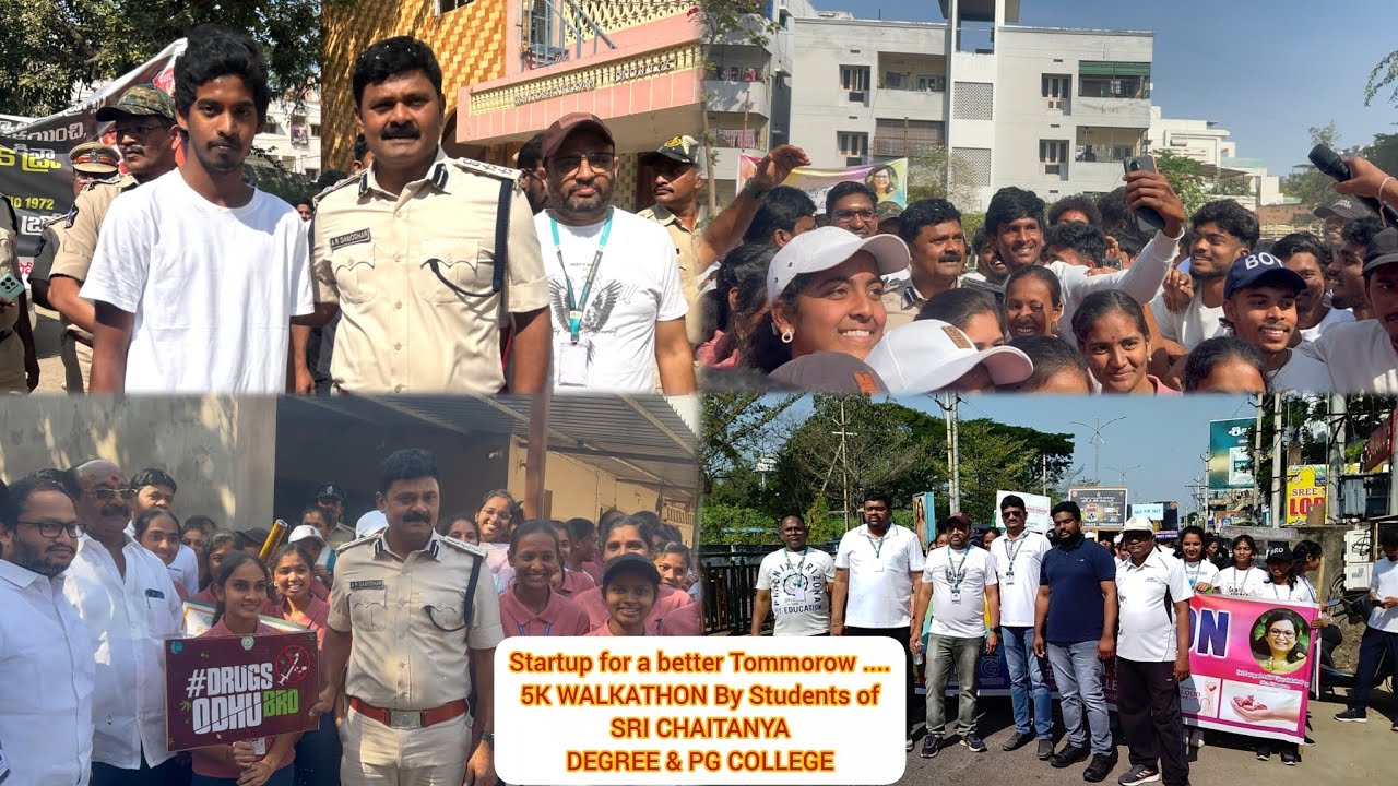 Startup for a better Tommorow  5K WALKATHON By Students of SRI CHAITANYADEGREE & PG COLLEGE Part - 2