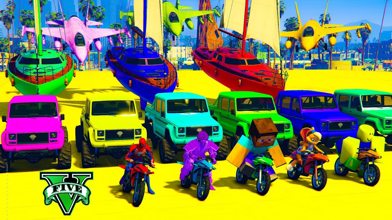 GTA V SPIDERMAN CRAZY CAR RACING! EPIC NEW STUNT RACE FOR CAR RACING CHALLENGE BY TREVOR. MOTO, CARS