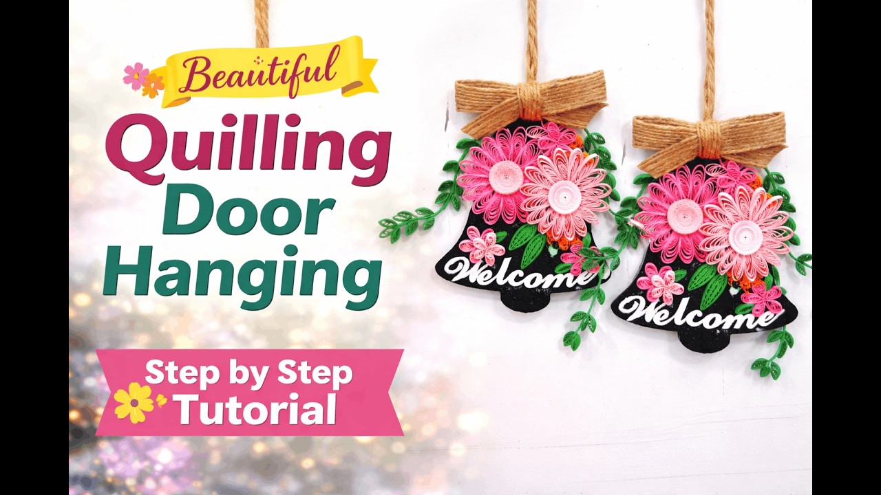 Paper Quilling Door Hanging Toran | DIY Quilling Bandhanwar Tutorial @handsandhues#toran #quilling