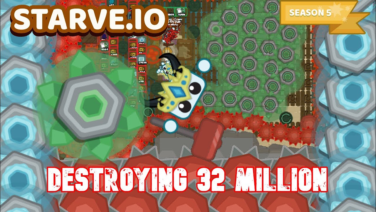 Starve.io - INSANE RAIDS, DESTROYING 32,000,000.000 SCORE NORMAL MODE WORLD RECORD ATTEMPT