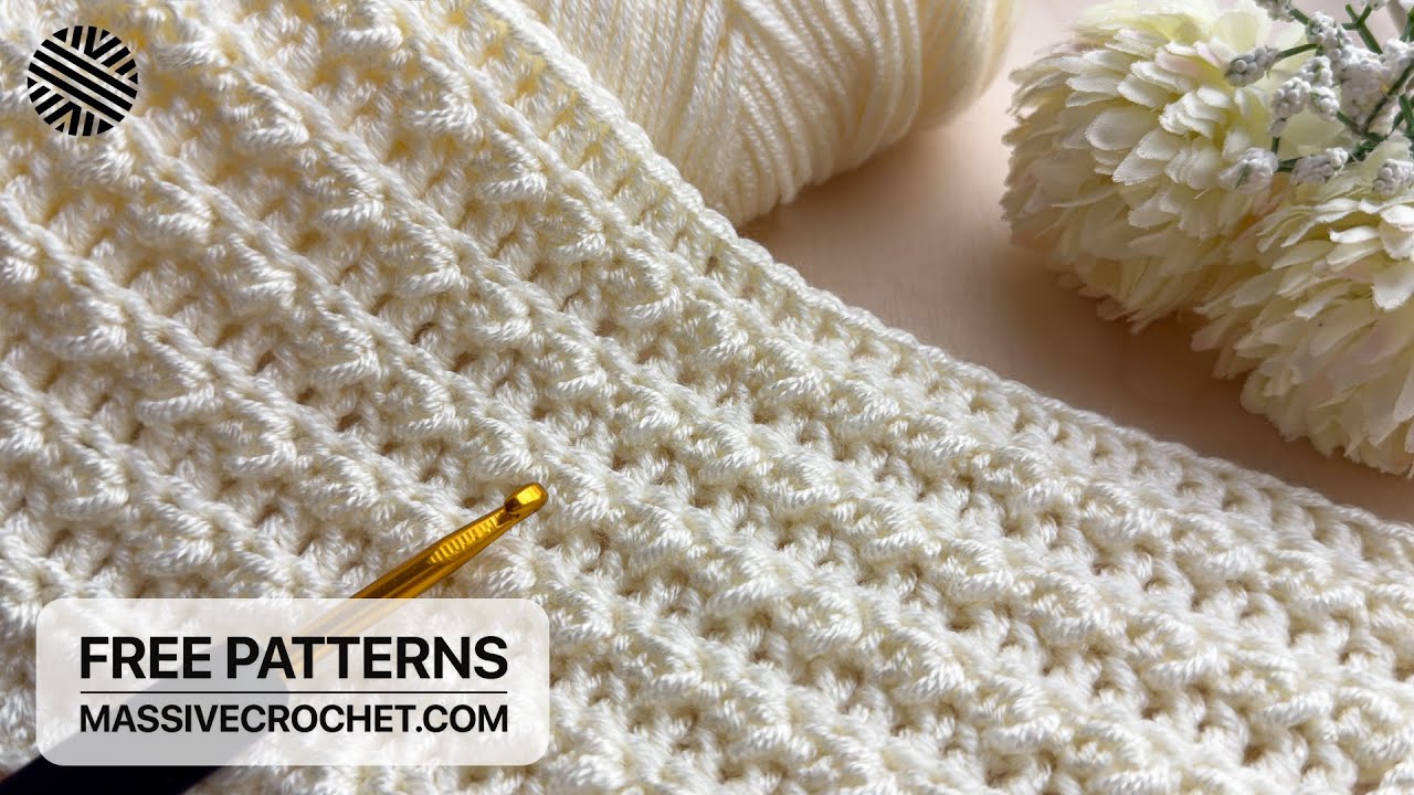 SUPER EASY & UNUSUAL Crochet Pattern for Beginners!⚡️❤️ Crochet Stitch for Baby Blanket & Bag