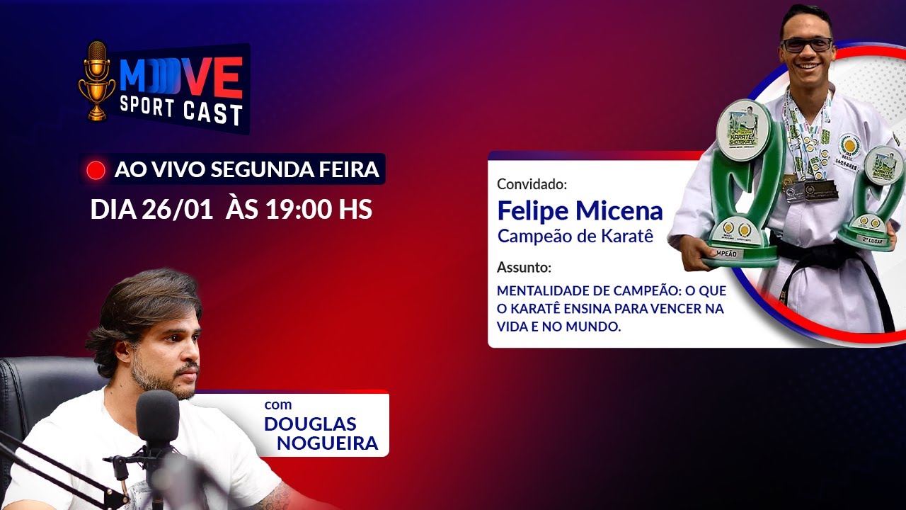 MoveSportCast S2E3: Felipe Micena – Mentalidade de Campeão O Karatê que Forma Vencedores🥋🔥 
