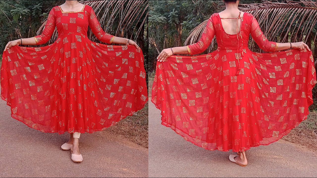 Easy Anarkali Kurti Cutting And Stiching | How to make Anarkali Kurti