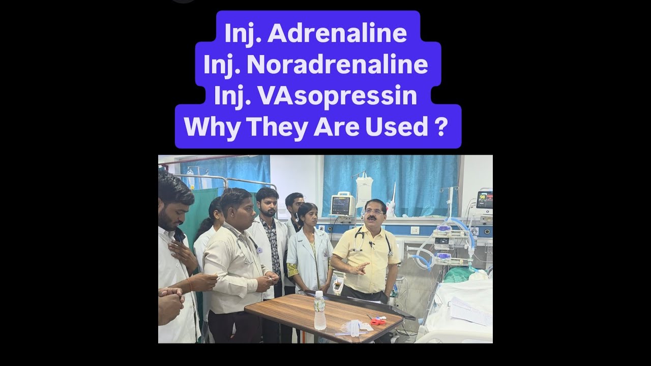 #drabhishekshukla #trending #icu #injection #adrenaline #noradrenaline #vasopressin #lowbp #neet #bp